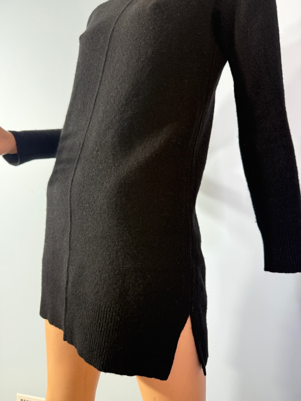 Roots Fine Merino Wool Sweater Dress Black Size S Long Sleeve - Picture 9 of 12